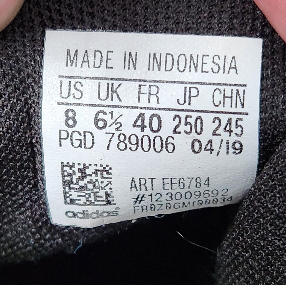Adidas Black and White VL Court Sneakers Size 8 US - Picture 12 of 13